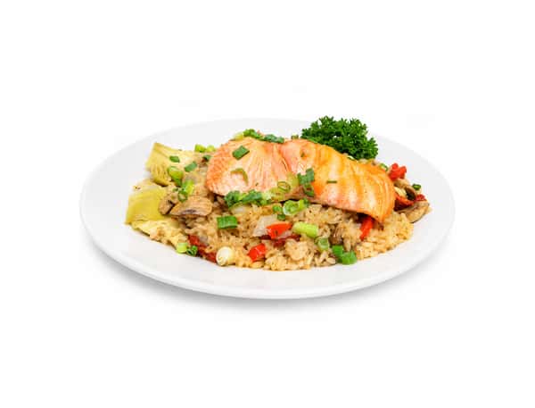 Baked Salmon Risotto