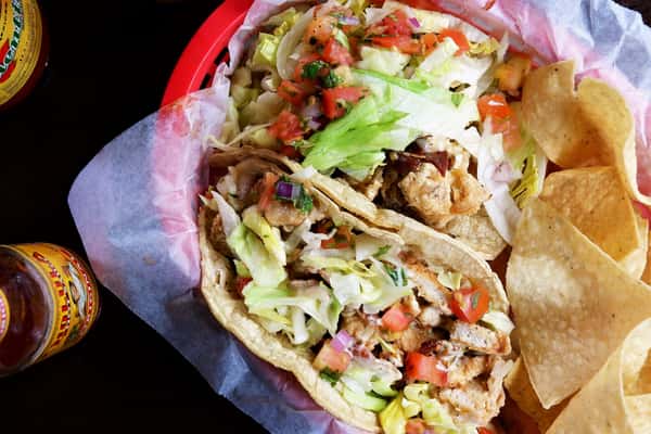 fried chicken BLT tacos