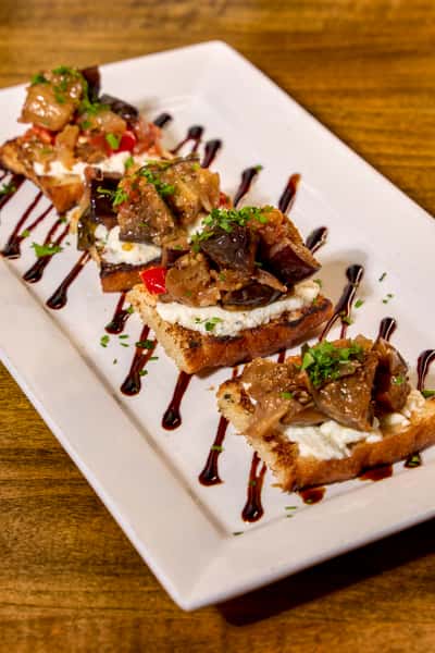 Roasted Eggplant Bruschetta