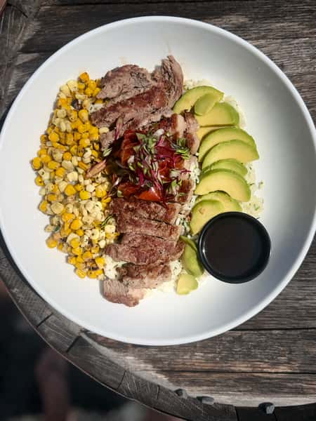 Steak Avocado & Roasted Corn Bowl