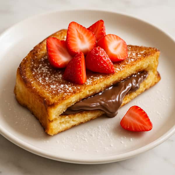 Strawberry Nutella Stuffed French Toast