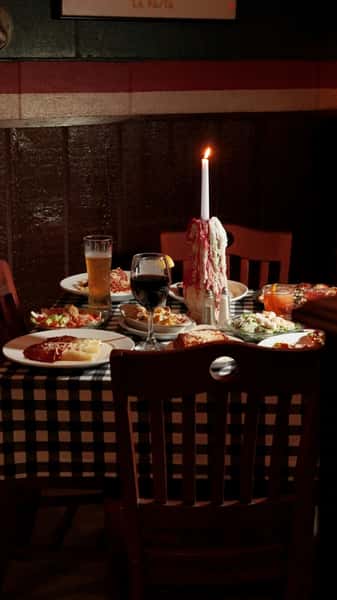 wine and italian food