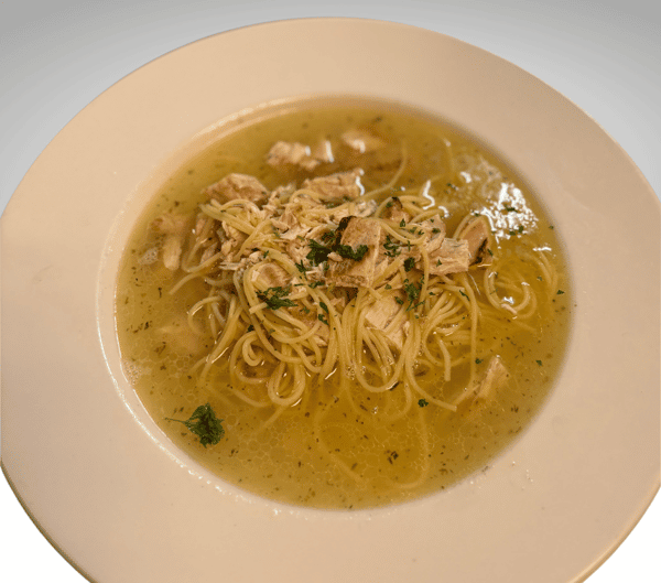 Angel Hair in Chicken or Tomato Broth