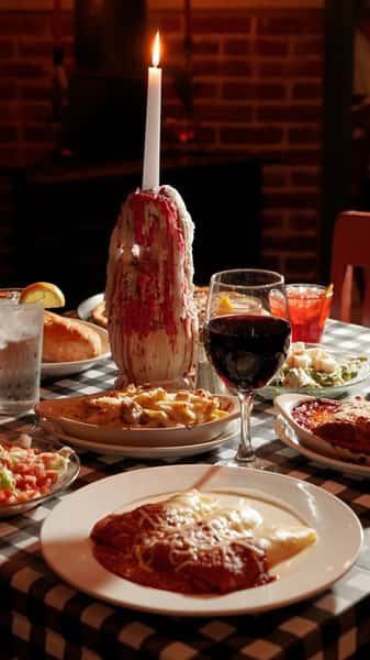 wine and italian food