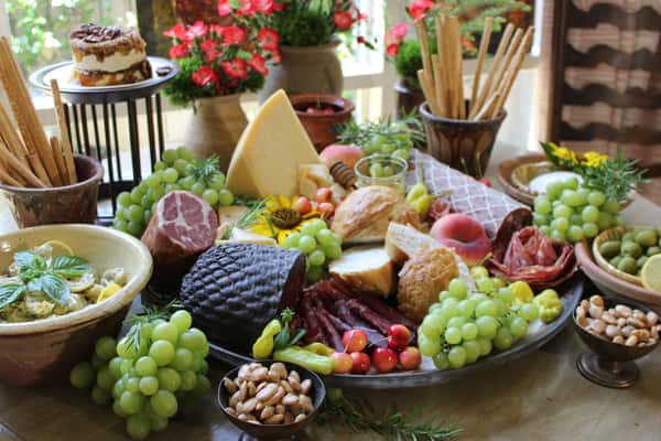 charcuterie spread