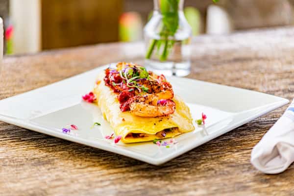 Brunch Shrimp Creole Omelet.