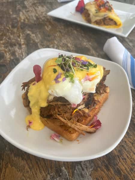 Cochon de Lait Benedict Brunch.