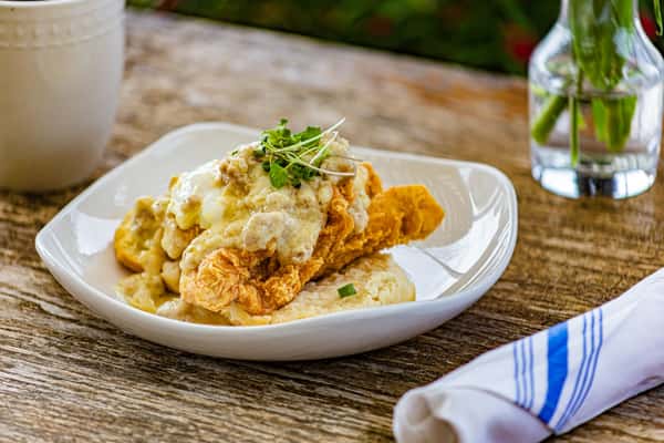 Breakfast Chicken & Biscuits.