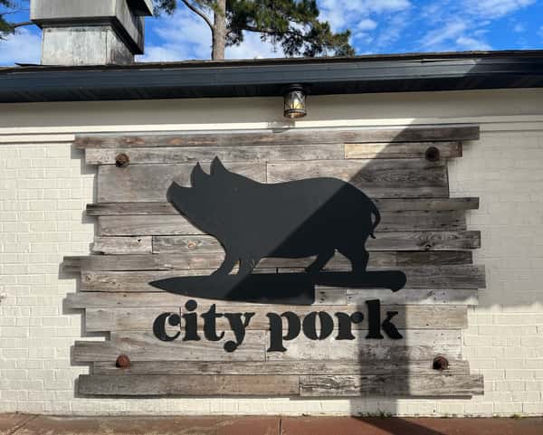 City Pork Brasserie Outdoor Sign