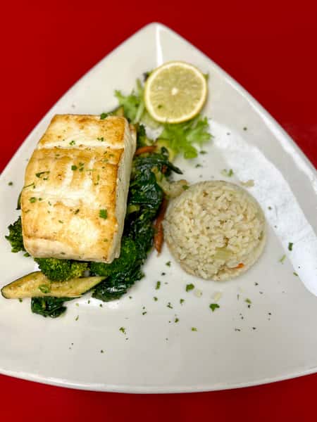 Grilled Halibut Steak