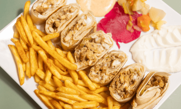 Arabic Style Chicken Shawarma Wrap