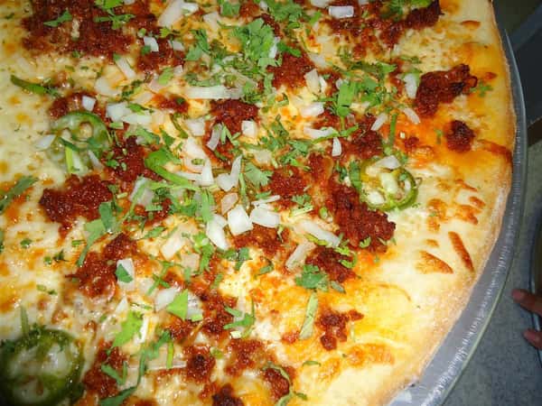 Lg Chorizo y Jalapeno Pizza