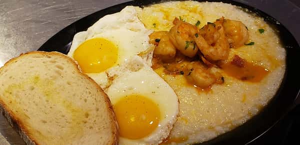 eggs with shrimp and grits