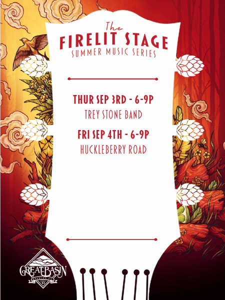 Trey Stone Band Thursday, September 3 from 6-9pm. Huckleberry Road Friday, September 4 from 6-9pm