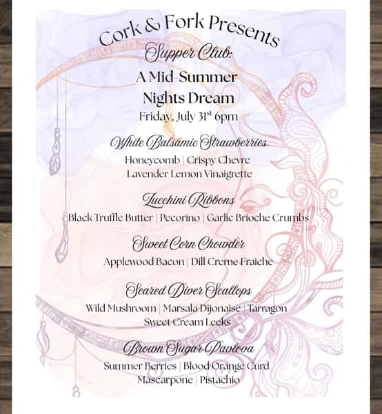 Let’s revel in the halfway point of Summer 🧚🏼‍♂️ with a delightfully delicious Supper Club next Friday featuring a five course dinner of some ethereal and playful dishes🦋 Link in Bio to register 🔗 #supperclub #midsummernight