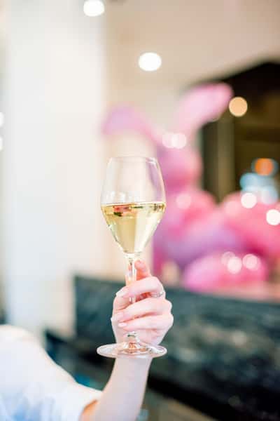 glass of white wine