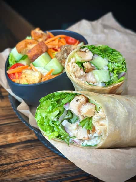 Chickin' Bacon Caesar Wrap