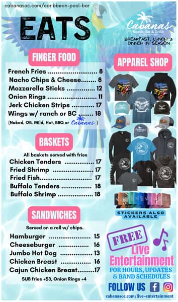 PB Limited Menu