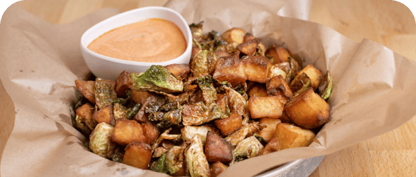 Crispy Brussel Sprouts & Potatoes