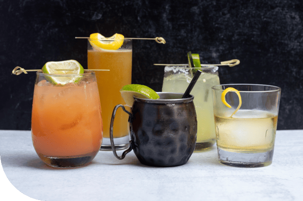 Variety of alcoholic and non-alcoholic drinks