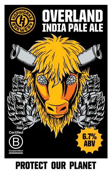 overland beer poster for bars
