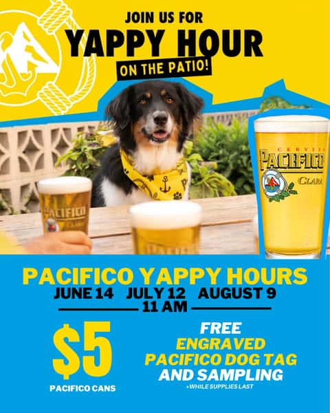 Summer Yappy Hour with free engraved dog tags in Chicago