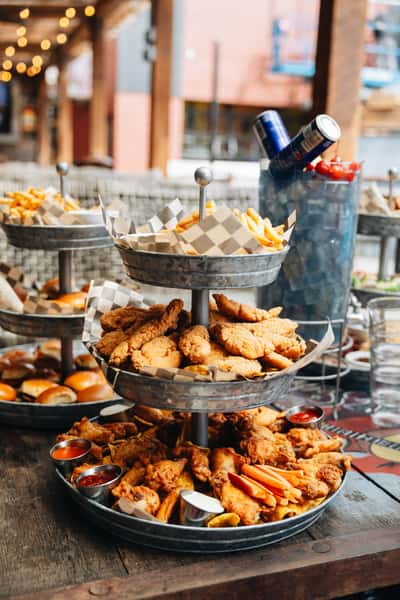 Signature Slider Platter (Back), Fried & Fabulous Platter (Front)