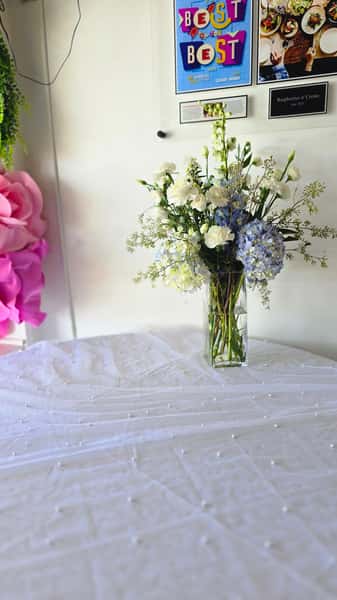 pearl flower arrangement