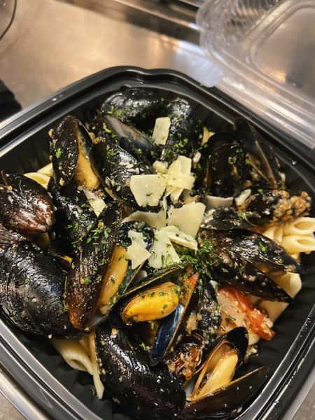 Mussels over Penne or Spaghetti