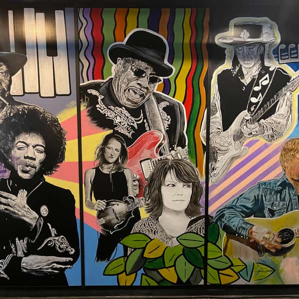 Mural of icon musicians