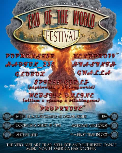 End of the world festival poster