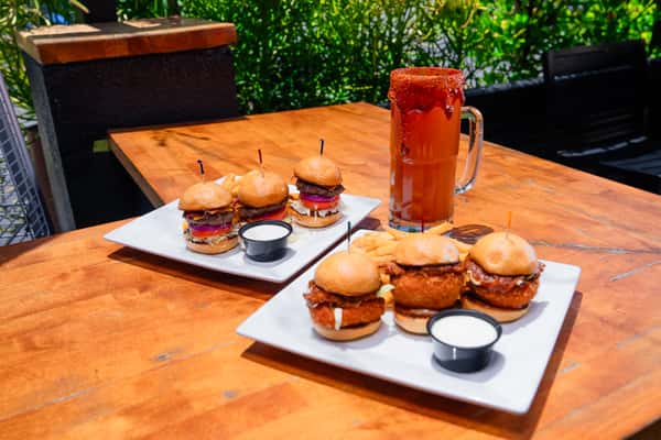 Chicken and Burger Sliders