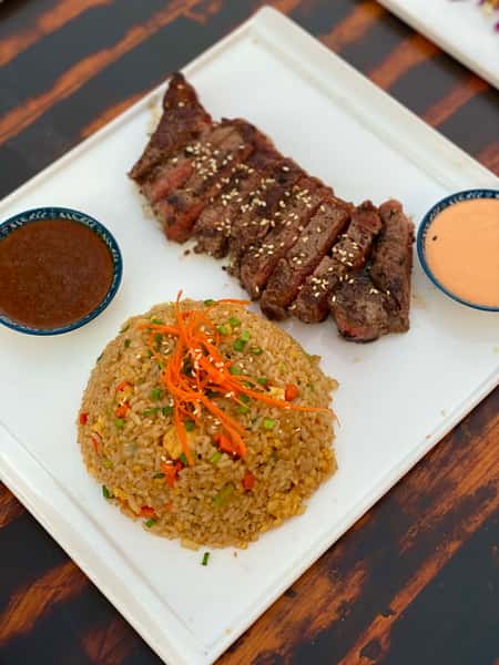 Teppan grilled Steak with Fried Rice