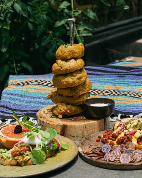 Green Chile Onion Rings Tower