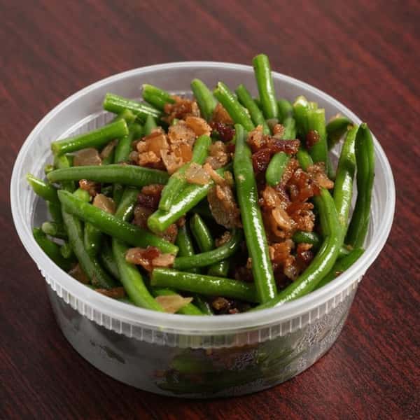 Seasoned Green Beans w/ Bacon & Onions