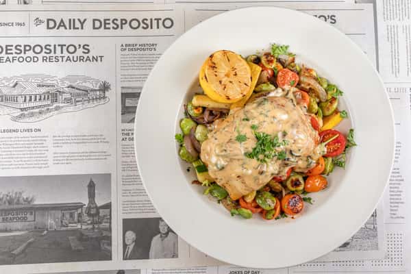 Deviled Crab Stuffed Flounder