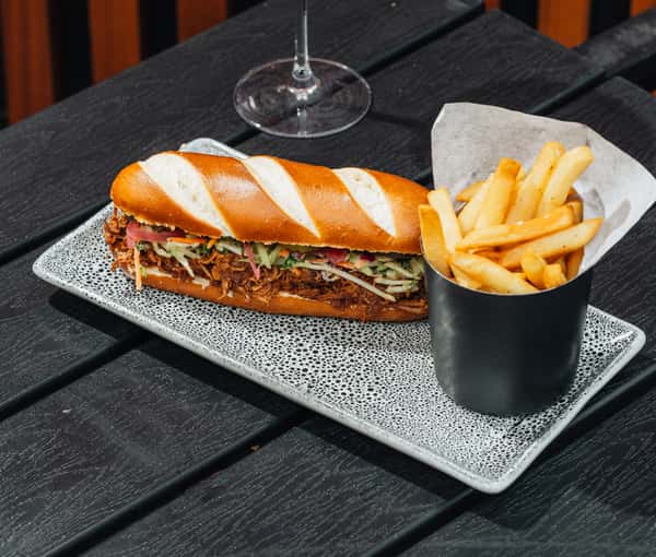 Pulled Pork Pretzel Sub