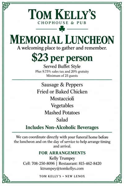 funeral luncheon
