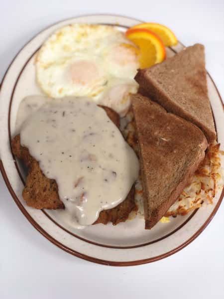 Chicken Fried Steak Breakfast plate