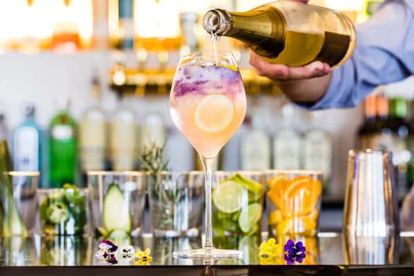 Bartender pouring a drink