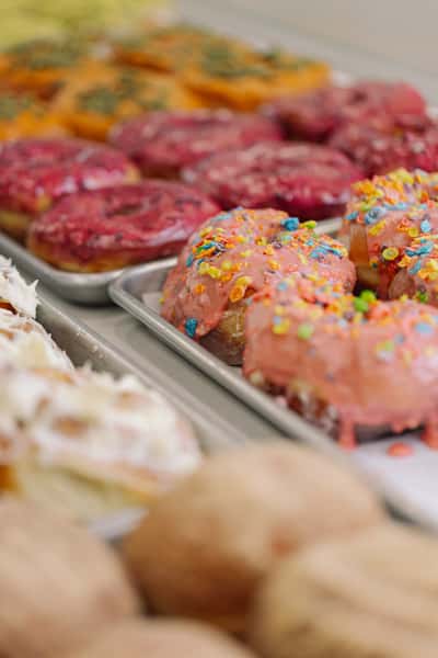 Fruity pebbles donut