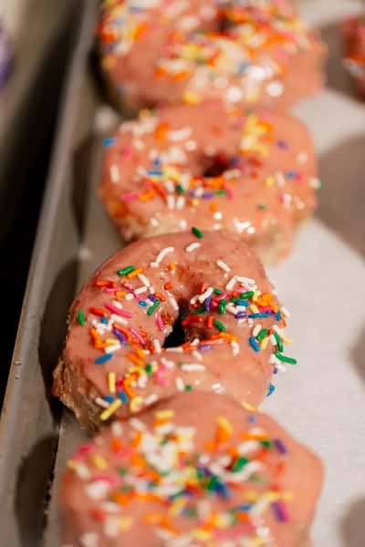 Raspberry (pink w/ sprinkles)