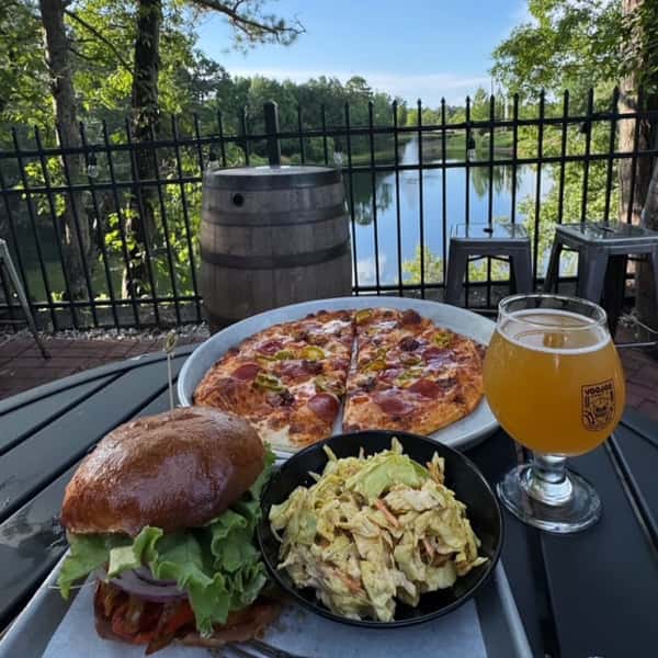 Food on Lakeside Patio