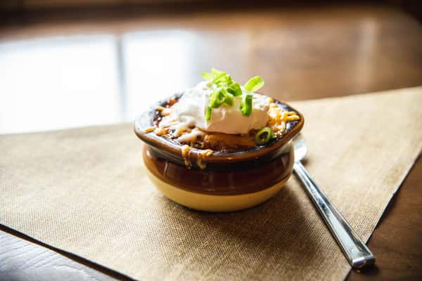 Baked Cheddar Jack Chili