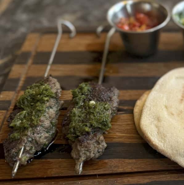 MB Beef Kofta Tacos Arabes + Side