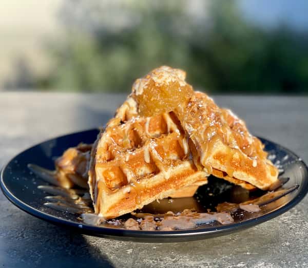 Waffle: Caramel Apple Cheesecake