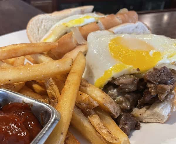 Brunch Cheese Steak & Eggs