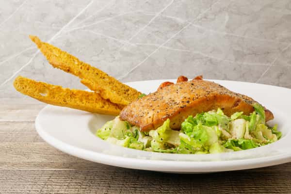 Pan Seared Atlantic Salmon Caesar Salad