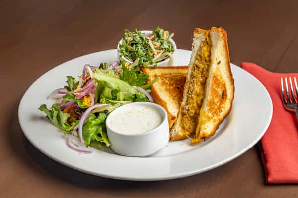 Pulled Pork Grilled Cheese on Garlic-Butter Texas Toast