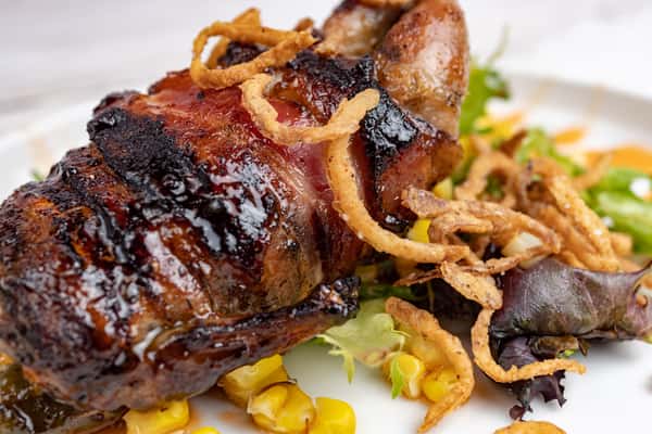 Grilled Bacon Wrapped "Texas Farms" Quail Poppers